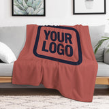 Custom Copper Rose Navy Blanket