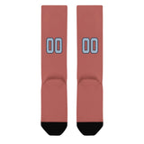 Custom Copper Rose Light Blue Knee-High Sock