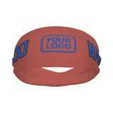 Custom Copper Rose Sky Blue Sports headband