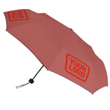 Custom Copper Rose Orange Red Automatic Umbrella