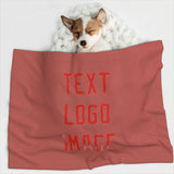 Custom Copper Rose Orange Red Pet Blanket