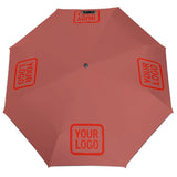 Custom Copper Rose Orange Red Automatic Umbrella