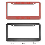 Custom Copper Rose Orange Red License Plate Frame