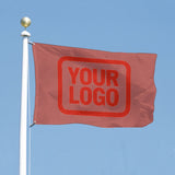 Custom Copper Rose Orange Red Flag