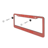 Custom Copper Rose Orange Red License Plate Frame