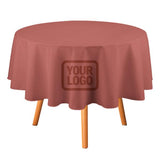 Custom Copper Rose Coral Red Round Table Cloth