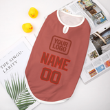 Custom Copper Rose Coral Red Pet Vest