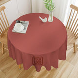 Custom Copper Rose Coral Red Round Table Cloth