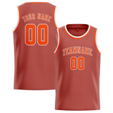 Custom Copper Rose & Orange Red Colors Design Sports Basketball Jersey