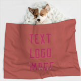Custom Copper Rose Pink Pet Blanket