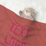 Custom Copper Rose Pink Pet Blanket