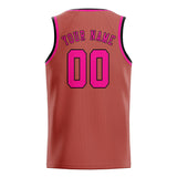 Custom Copper Rose & Pink Colors Design Sports Basketball Jersey