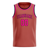 Custom Copper Rose & Pink Colors Design Sports Basketball Jersey