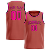 Custom Copper Rose & Pink Colors Design Sports Basketball Jersey