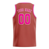 Custom Copper Rose & Pink Colors Design Sports Basketball Jersey