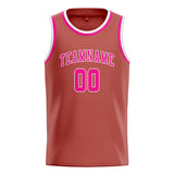 Custom Copper Rose & Pink Colors Design Sports Basketball Jersey