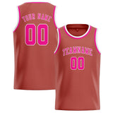 Custom Copper Rose & Pink Colors Design Sports Basketball Jersey