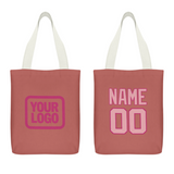 Custom Copper Rose Light Pink Canvas Tote Bag
