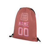 Custom Copper Rose Light Pink Drawstring Bag