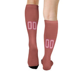 Custom Copper Rose Light Pink Knee-High Sock