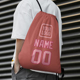 Custom Copper Rose Light Pink Drawstring Bag