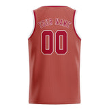 Custom Copper Rose & Red Colors Design Sports Basketball Jersey