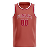 Custom Copper Rose & Red Colors Design Sports Basketball Jersey