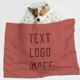 Custom Copper Rose Crimson Red Pet Blanket