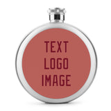 Custom Copper Rose Crimson Red Hip Flask
