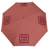 Custom Copper Rose Crimson Red Automatic Umbrella
