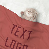 Custom Copper Rose Crimson Red Pet Blanket