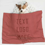 Custom Copper Rose Coral Red Pet Blanket
