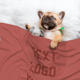 Custom Copper Rose Coral Red Pet Blanket