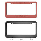 Custom Copper Rose Coral Red License Plate Frame