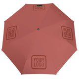Custom Copper Rose Coral Red Automatic Umbrella