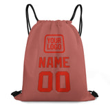 Custom Copper Rose Orange Red Drawstring Bag