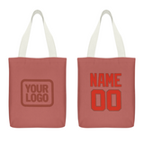 Custom Copper Rose Orange Red Canvas Tote Bag