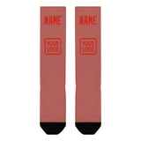 Custom Copper Rose Orange Red Knee-High Sock