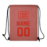 Custom Copper Rose Orange Red Drawstring Bag