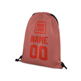 Custom Copper Rose Orange Red Drawstring Bag