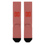 Custom Copper Rose Orange Red Knee-High Sock