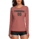 Custom Copper Rose Brown Women's Long-Sleeve Shirt