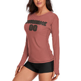 Custom Copper Rose Brown Women's Long-Sleeve Shirt