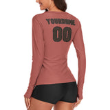 Custom Copper Rose Brown Women's Long-Sleeve Shirt