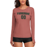 Custom Copper Rose Olive Women's Long-Sleeve Shirt