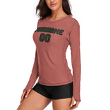 Custom Copper Rose Olive Women's Long-Sleeve Shirt
