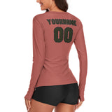Custom Copper Rose Olive Women's Long-Sleeve Shirt