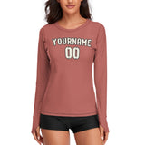 Custom Copper Rose Cream Women's Long-Sleeve Shirt