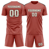 Custom Copper Rose Cream Soccer Jersey