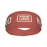 Custom Copper Rose Cream Sports headband